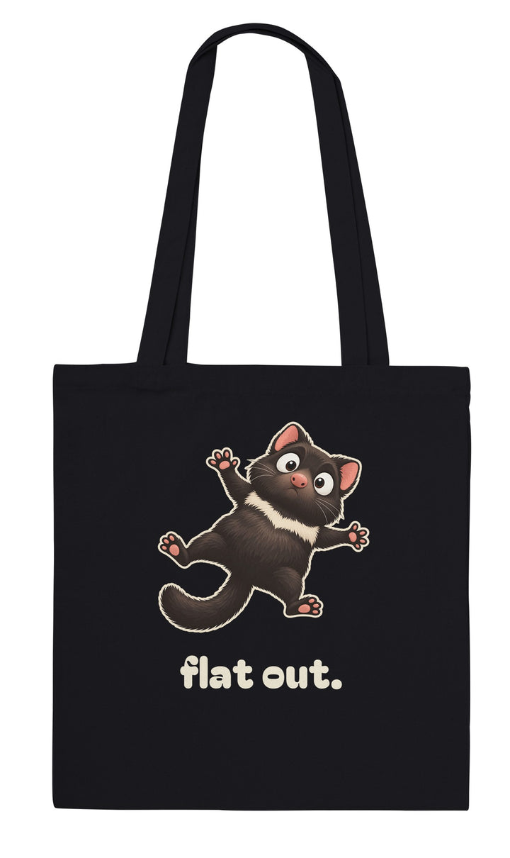Flat Out feel-good tote bag in black, Zen Koala Australia