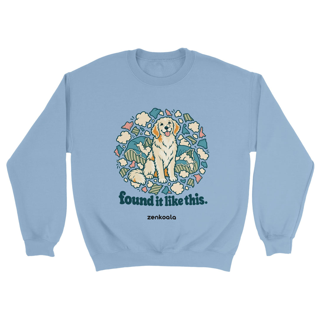 Found It Like This feel-good sweatshirt in light blue, Zen Koala Australia