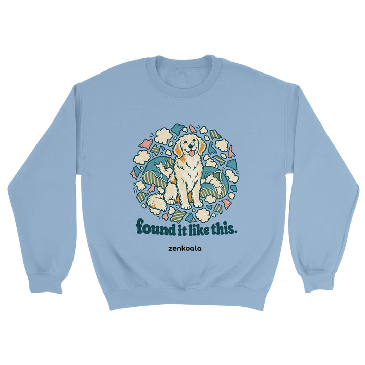 Found It Like This feel-good sweatshirt in light blue, Zen Koala Australia