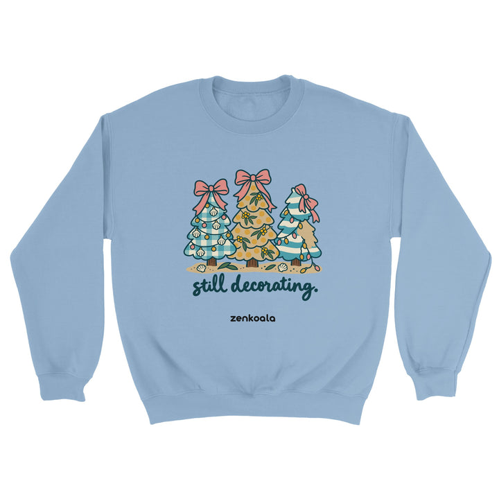 Still Decorating feel-good sweatshirt in light blue, Zen Koala Australia