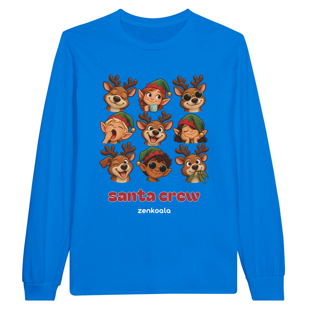 Santa Crew feel-good long sleeve tee in royal, Zen Koala Australia