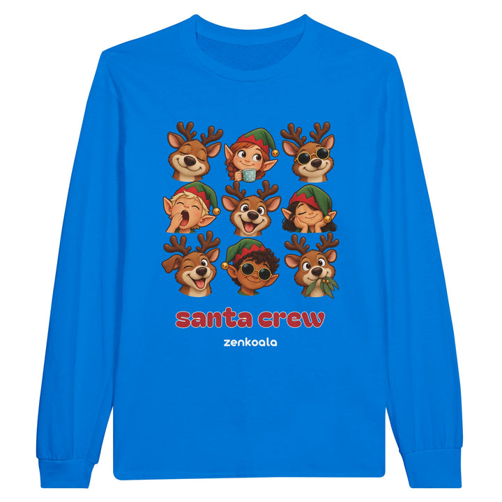 Santa Crew feel-good long sleeve tee in royal, Zen Koala Australia