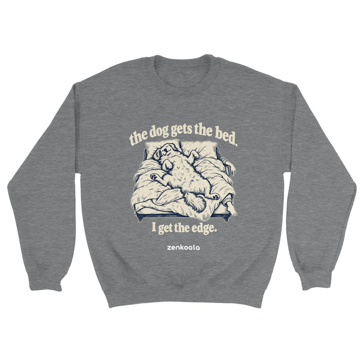 The Dog Gets the Bed feel-good sweatshirt in sport grey, Zen Koala Australia