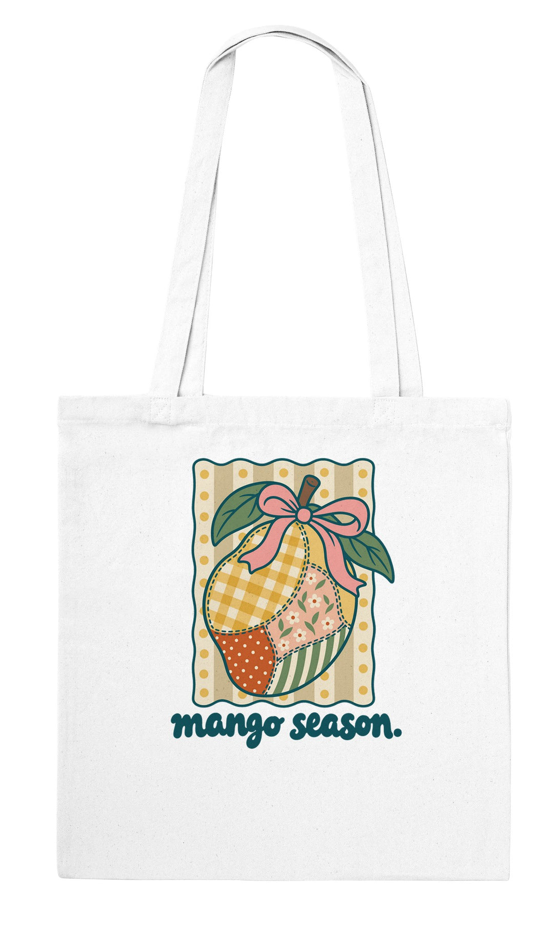 Mango Season feel-good tote bag in white, Zen Koala Australia
