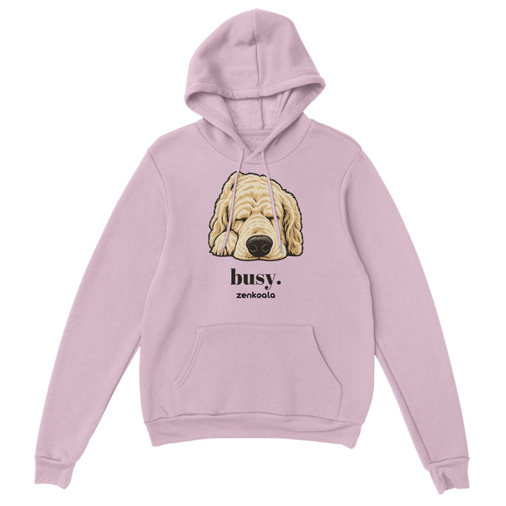Busy feel-good hoodie in light pink, Zen Koala Australia