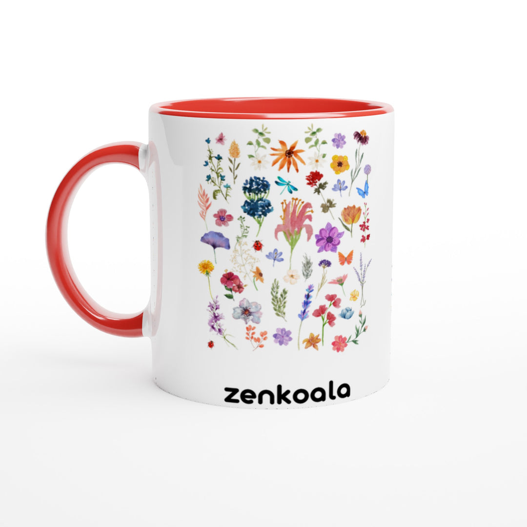 Stay Wild feel-good mug: wildflowers scattered every which way, Zen Koala Australia