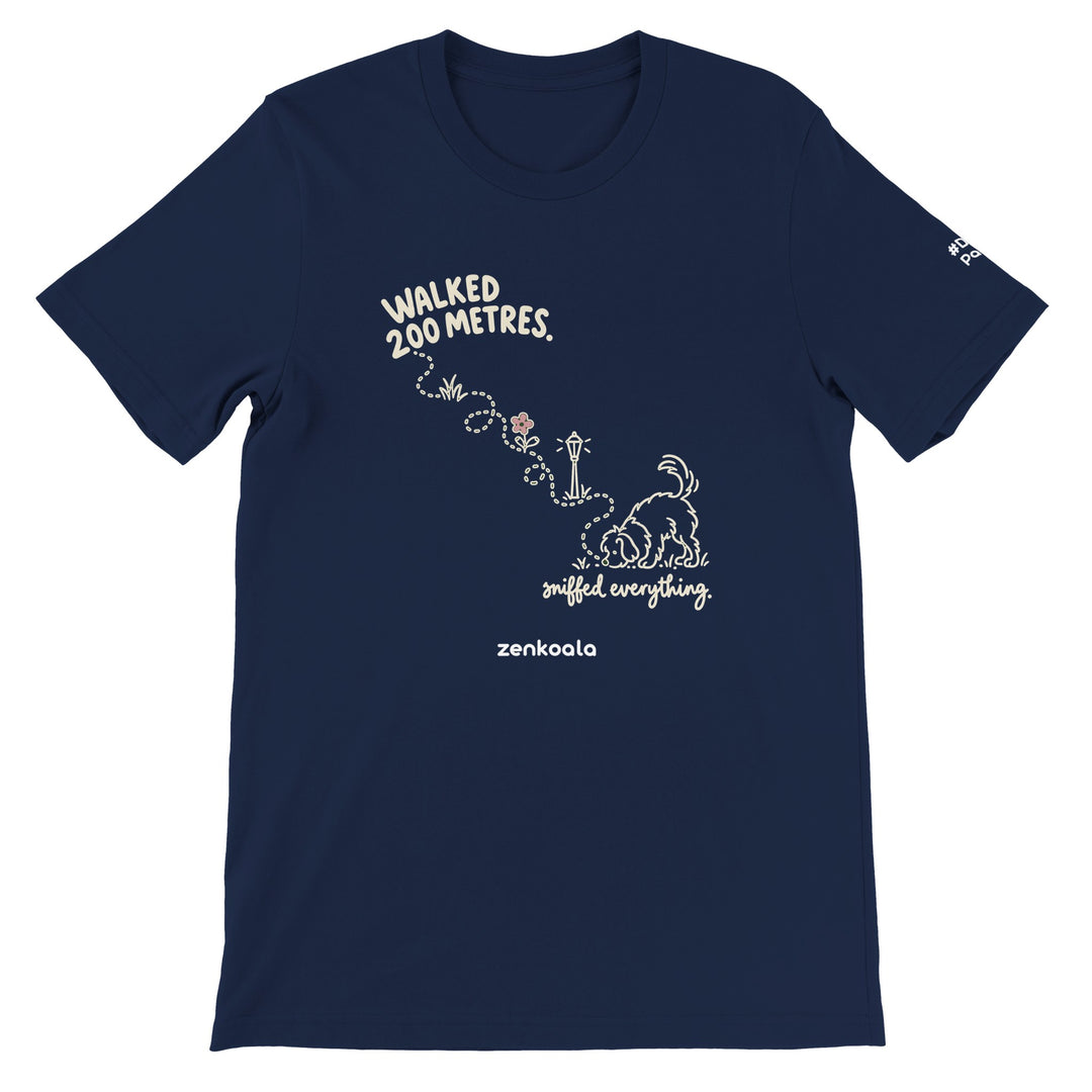 Sniffed Everything feel-good tee in navy, Zen Koala Australia