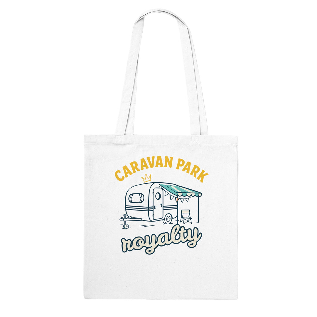 Caravan Park Royalty feel-good tote bag in white, Zen Koala Australia
