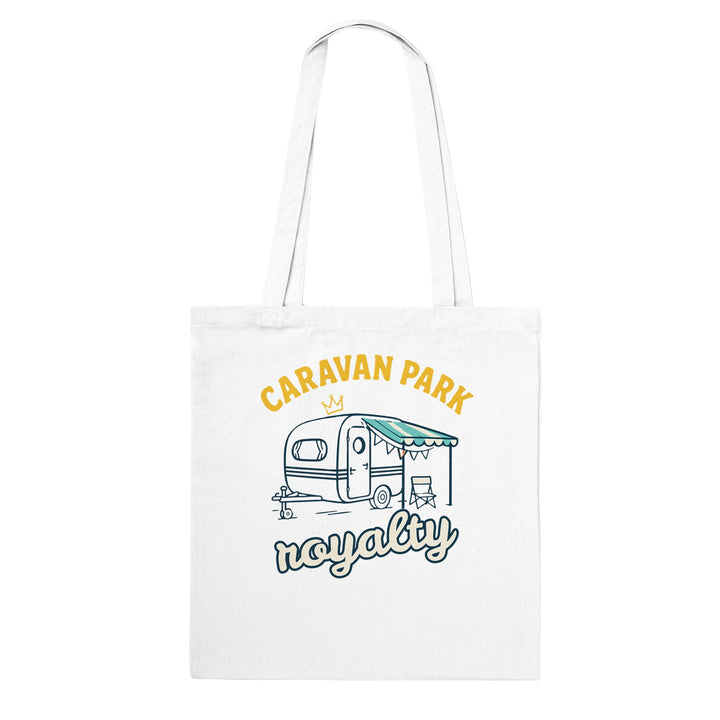 Caravan Park Royalty feel-good tote bag in white, Zen Koala Australia