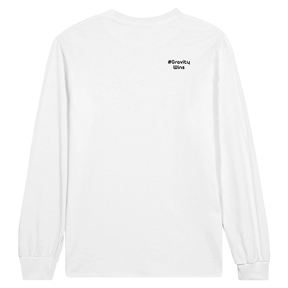 Back shoulder: #GravityWins, Zen Koala Australia feel-good clothing