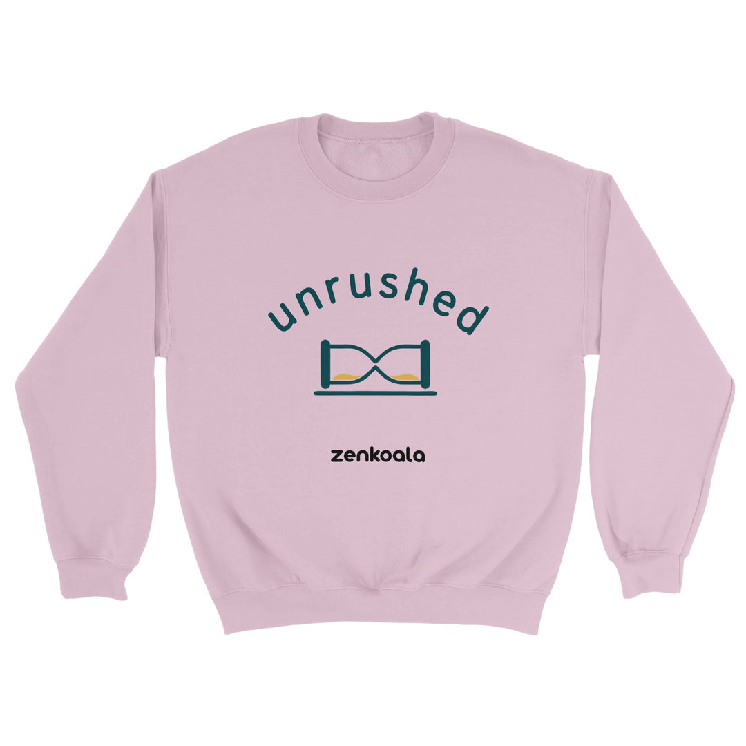 Unrushed feel-good sweatshirt in light pink — Zen Koala Australia