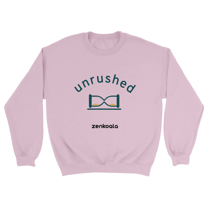 Unrushed feel-good sweatshirt in light pink — Zen Koala Australia
