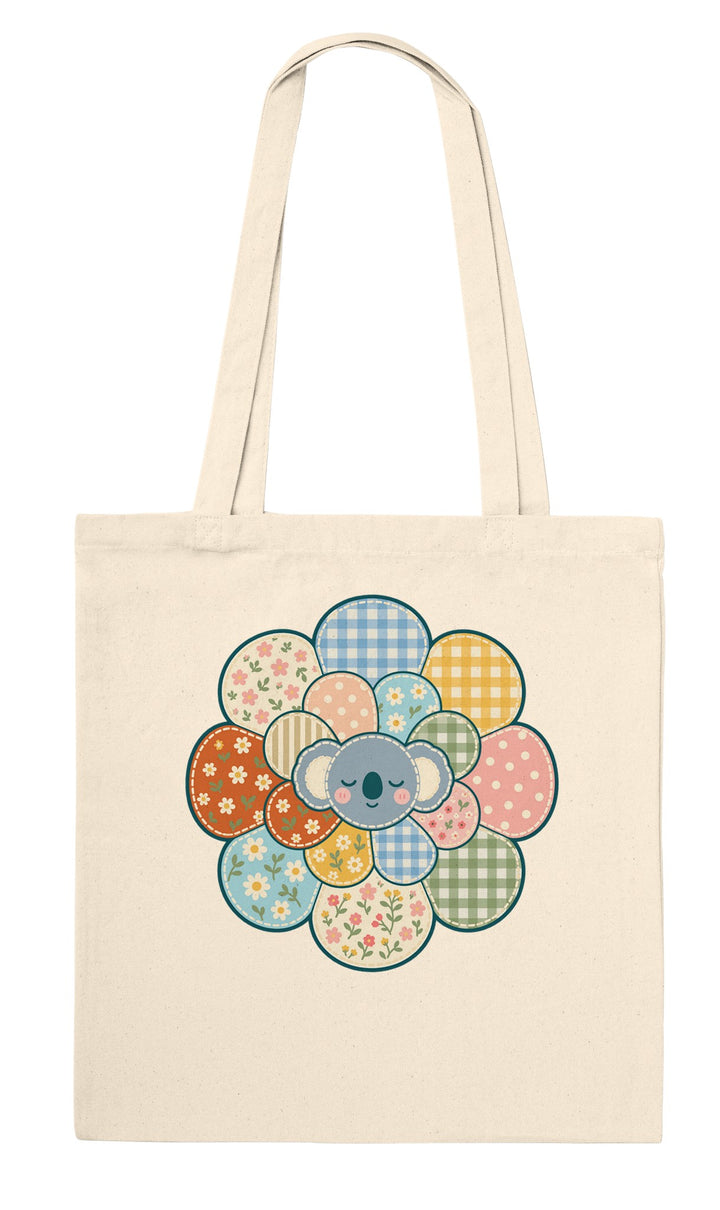 Zen Mandala Flower feel-good tote bag in natural, Zen Koala Australia