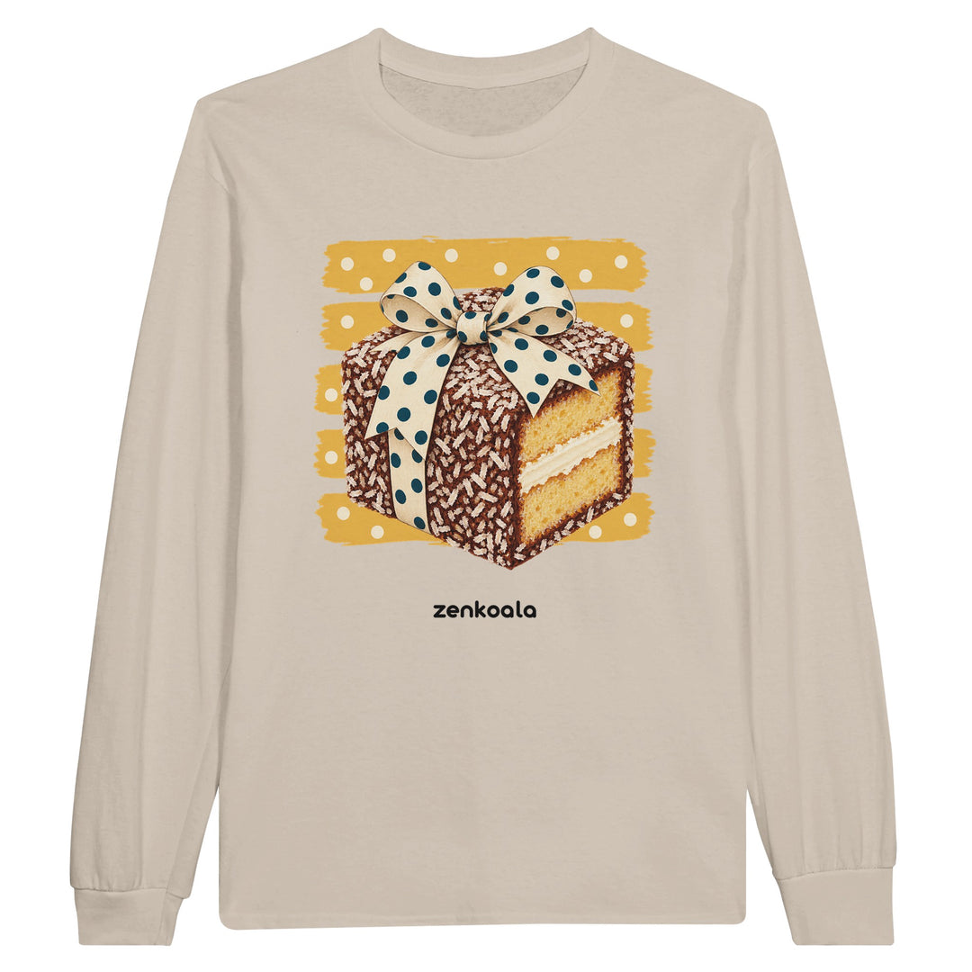 Lamington feel-good long sleeve tee in sand, Zen Koala Australia