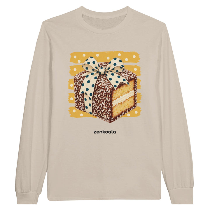 Lamington feel-good long sleeve tee in sand, Zen Koala Australia