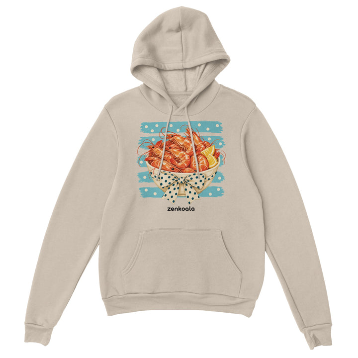 Prawns feel-good hoodie in sand, Zen Koala Australia