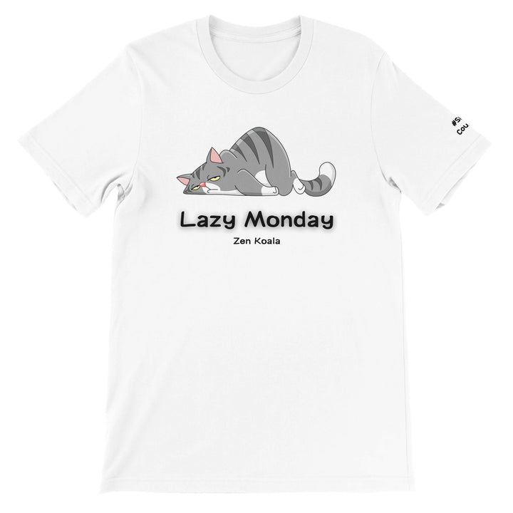 Lazy Monday feel-good tee — some Mondays you conquer, others you survive in a tee with a coffee, Zen Koala Australia