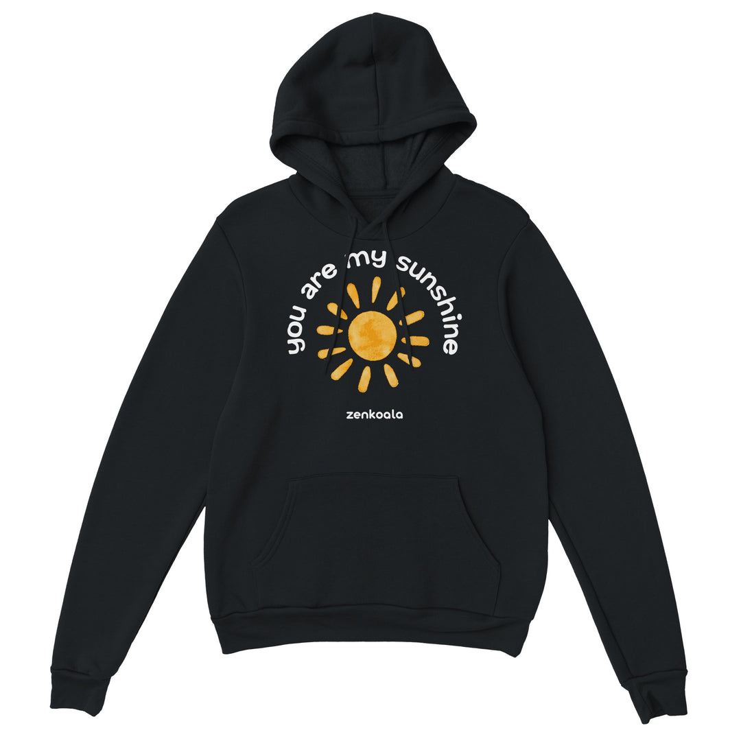 You Are My Sunshine feel-good hoodie in black, Zen Koala Australia