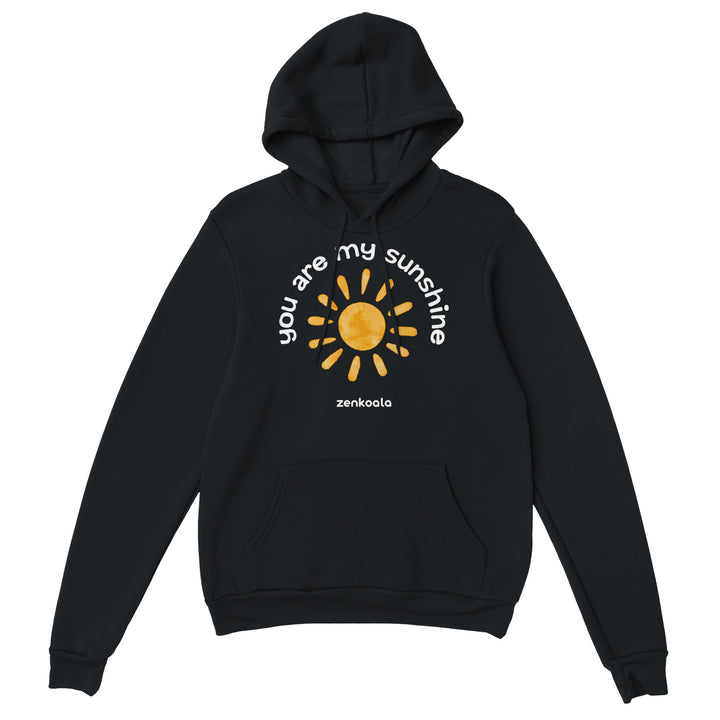 You Are My Sunshine feel-good hoodie in black, Zen Koala Australia