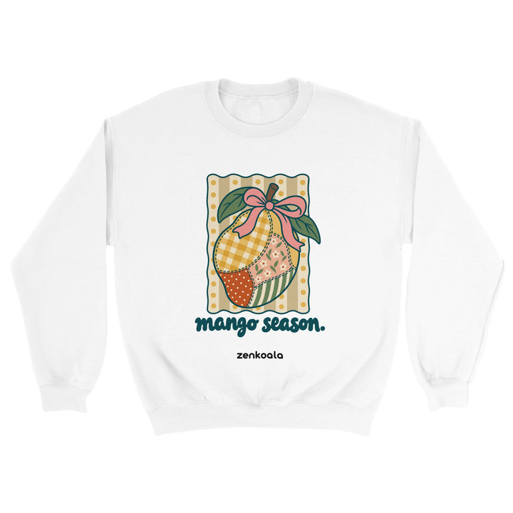 Mango Season feel-good sweatshirt in white, Zen Koala Australia