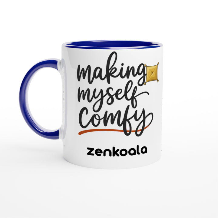 Making Myself Comfy feel-good mug, blue inside — Zen Koala Australia