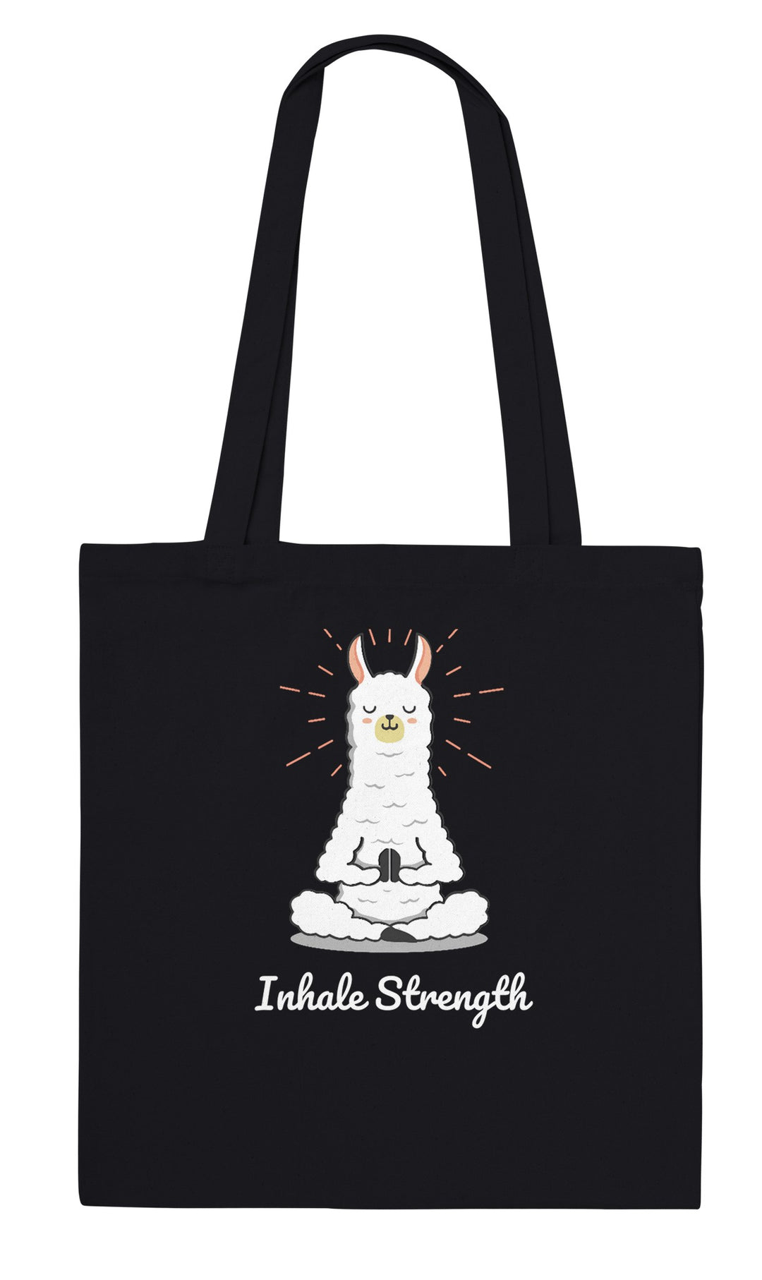 Breathe feel-good tote bag in black, Zen Koala Australia