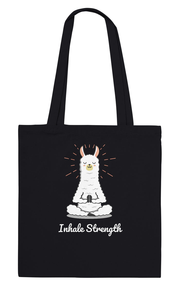 Breathe feel-good tote bag in black, Zen Koala Australia