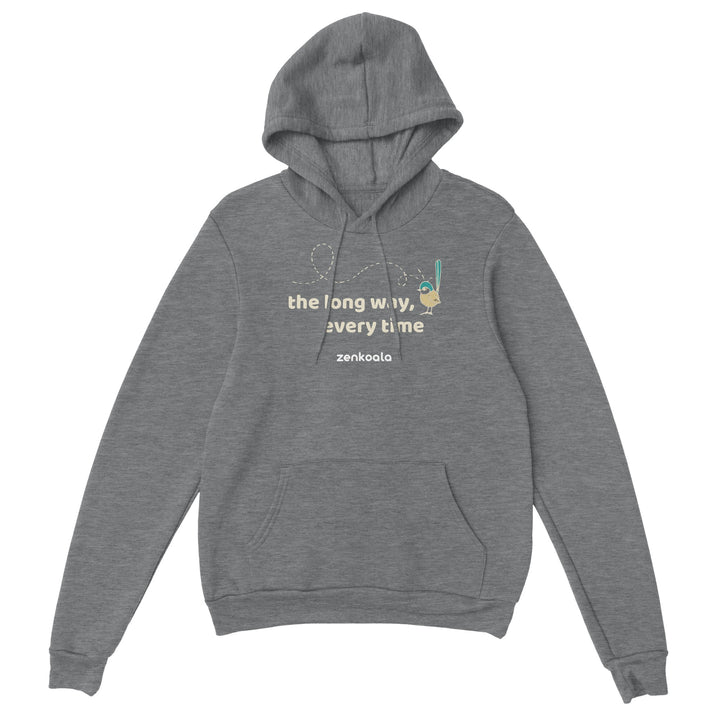 The Long Way Every Time feel-good hoodie in sport grey, Zen Koala Australia