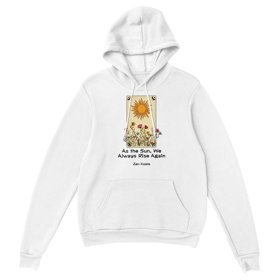 As The Sun feel-good hoodie — warm, bright and quietly hopeful, Zen Koala Australia