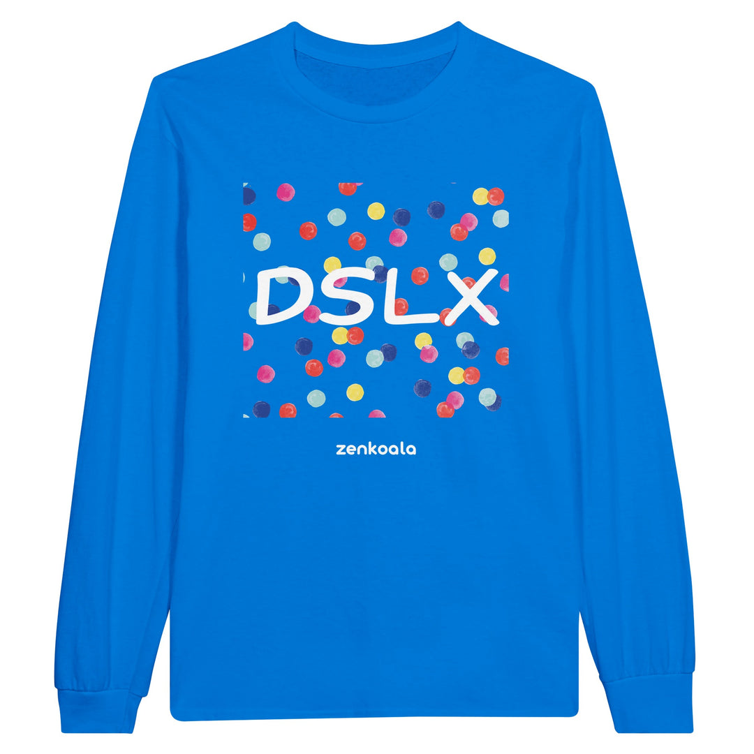 Dyslexia is my SuperPower feel-good long sleeve tee in royal, Zen Koala Australia