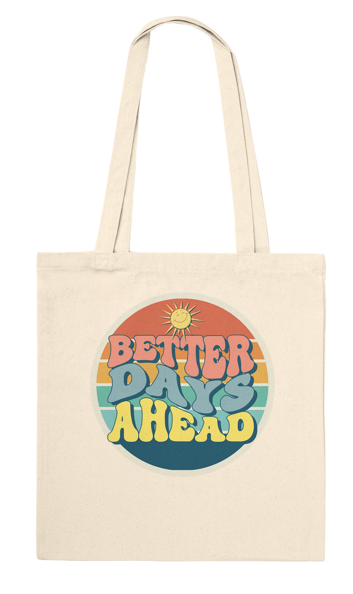 Better Days Ahead feel-good tote bag in natural, Zen Koala Australia