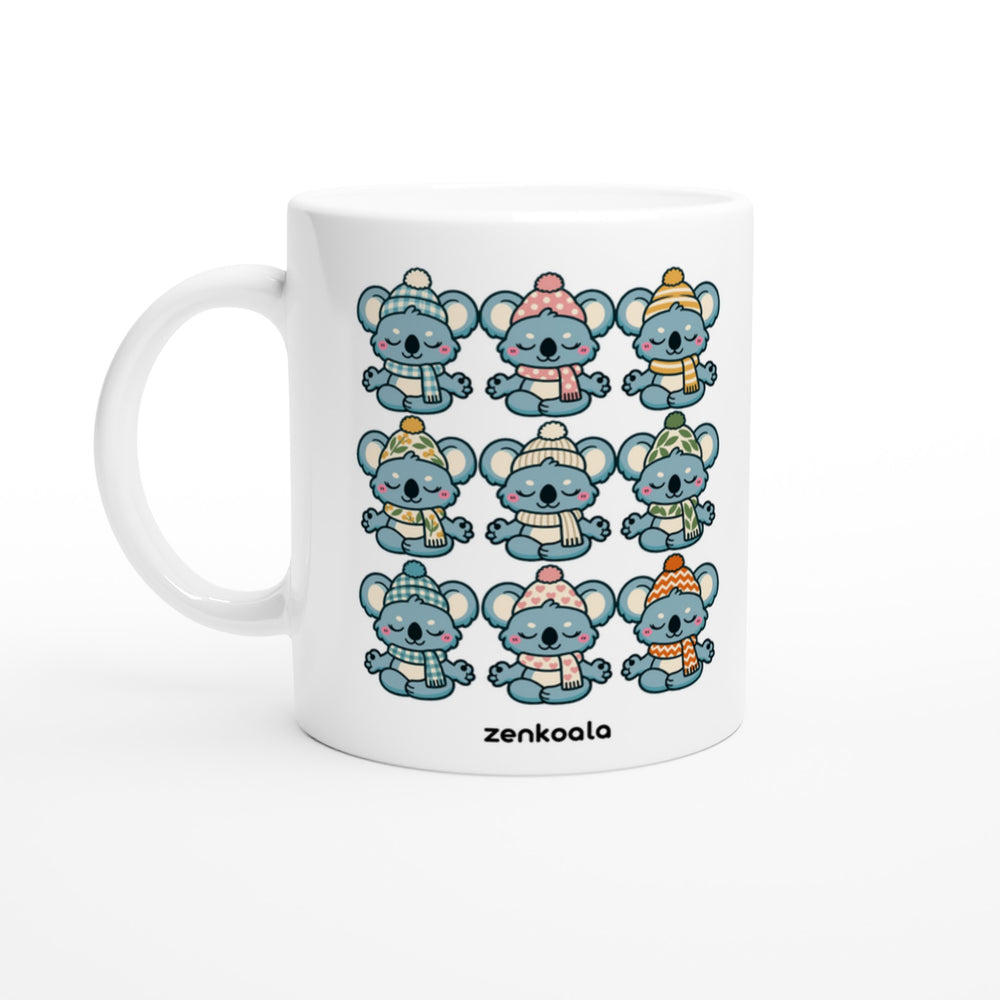Koala Beanie Club mug in all white, Zen Koala Australia