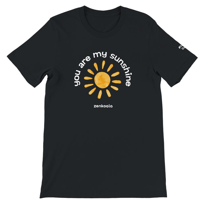 You Are My Sunshine feel-good tee in black, Zen Koala Australia