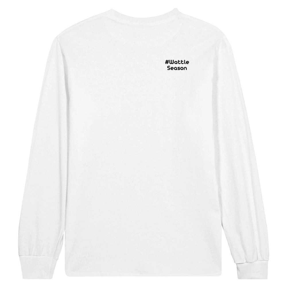 Back shoulder: #WattleSeason, Zen Koala Australia feel-good clothing