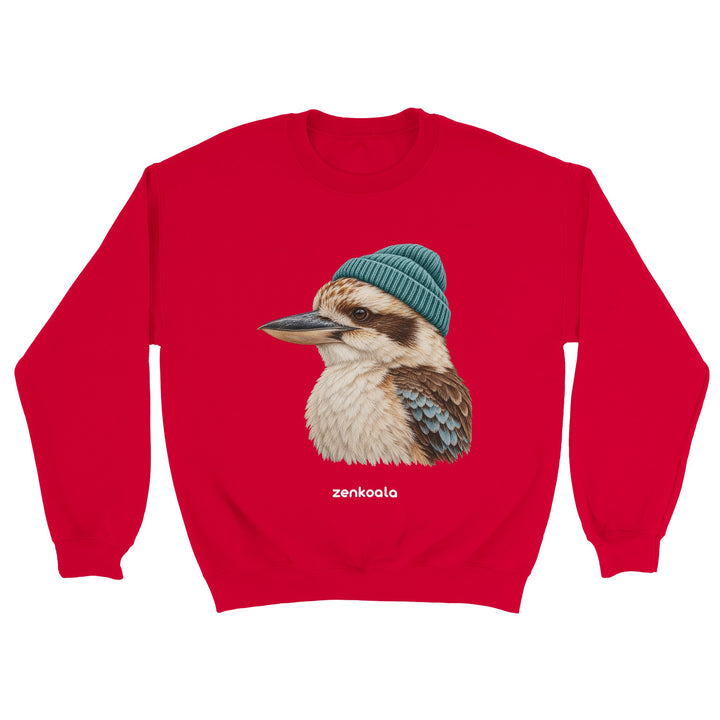 Kookaburra Beanie feel-good sweatshirt in red, Zen Koala Australia