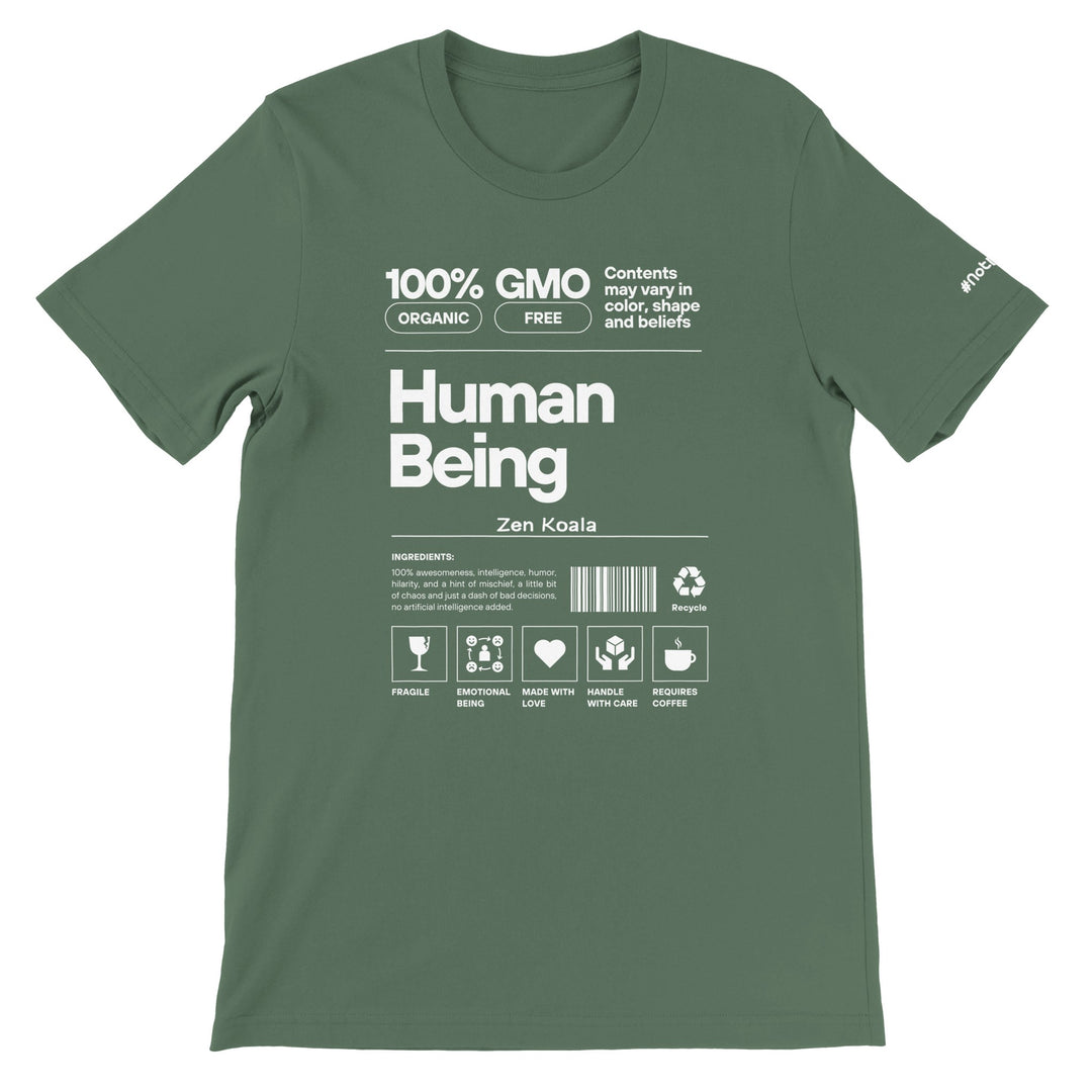 Human Being feel-good tee — Zen Koala Australia