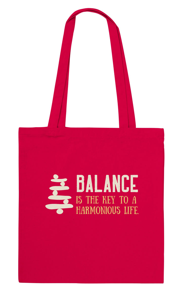 Balance feel-good tote bag in red, Zen Koala Australia