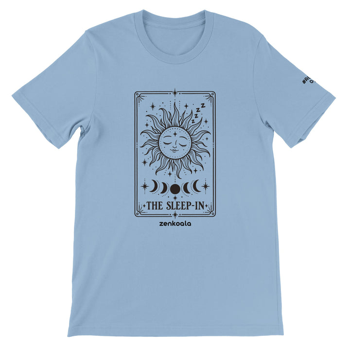 The Sleep-In feel-good tee in light blue, Zen Koala Australia