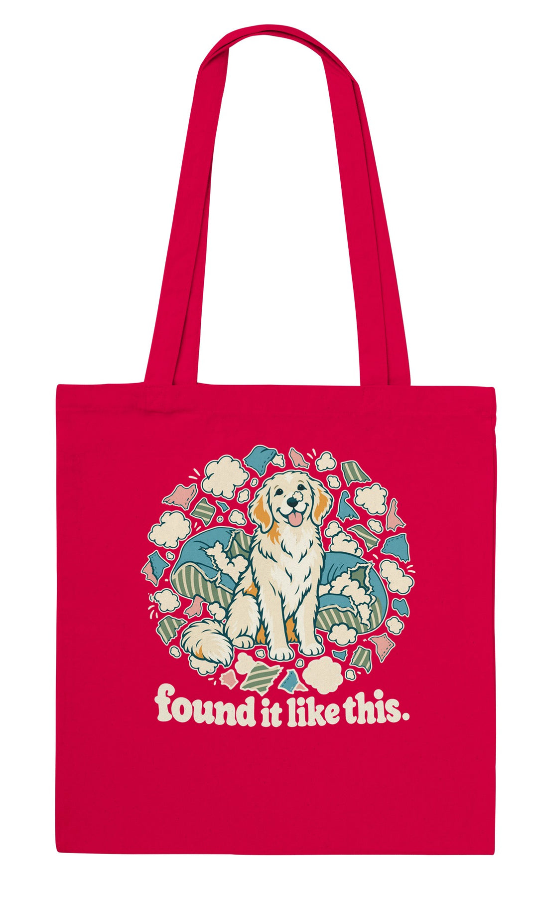 Found It Like This feel-good tote bag in red, Zen Koala Australia