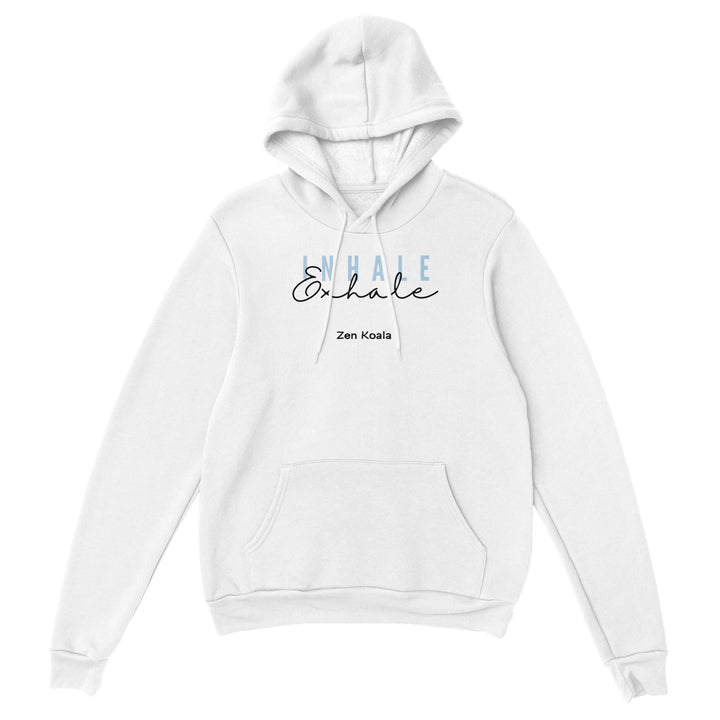 Exhale feel-good hoodie — drop your shoulders and let it out, Zen Koala Australia