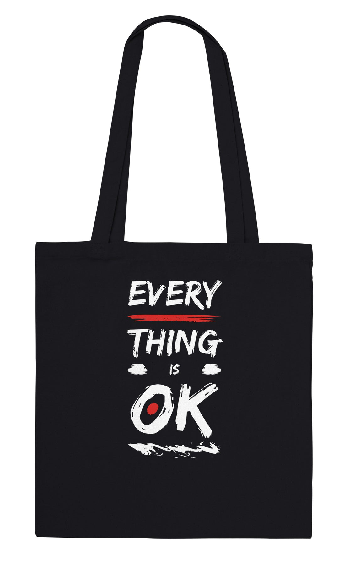 Everything is OK feel-good tote bag in black, Zen Koala Australia