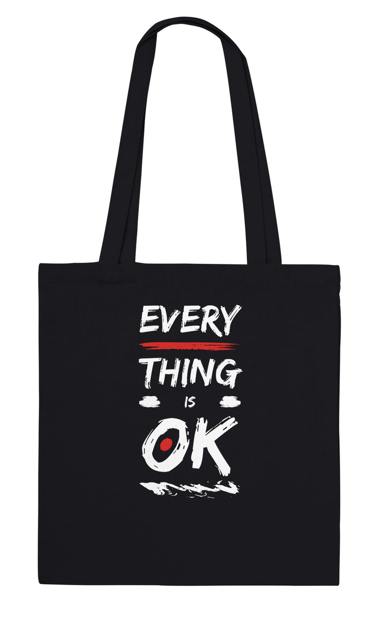 Everything is OK feel-good tote bag in black, Zen Koala Australia