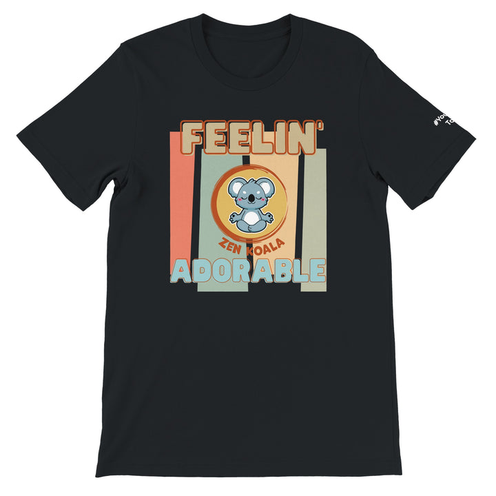 Feeling Adorable feel-good t-shirt in black — Zen Koala Australia