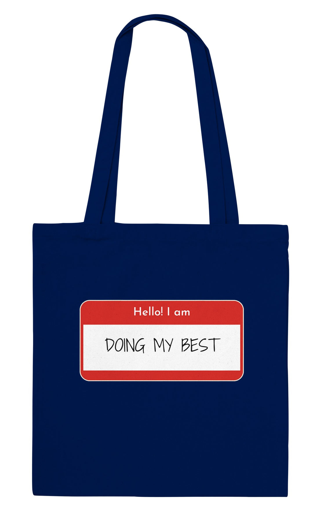 Doing My Best feel-good tote bag in navy, Zen Koala Australia