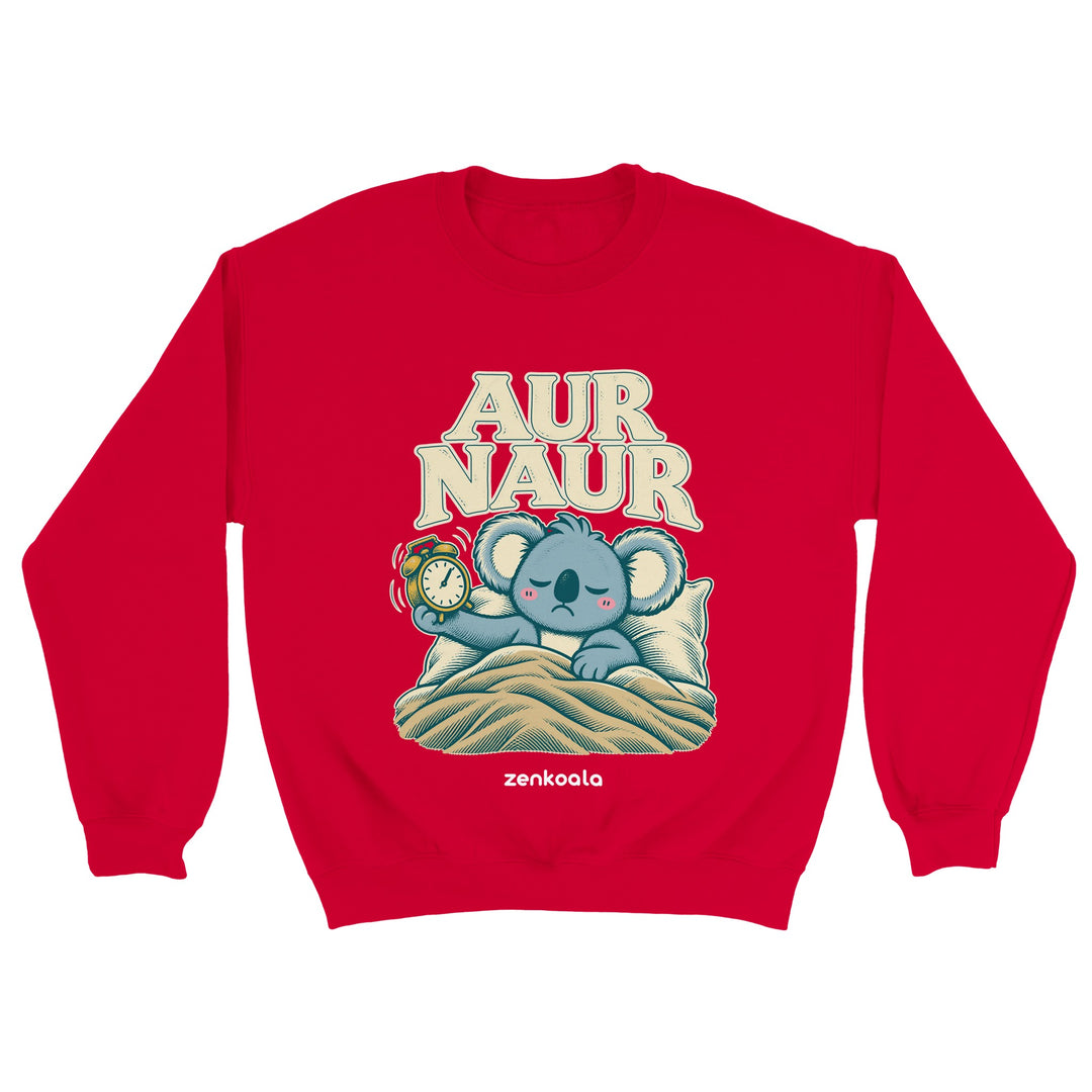 Aur Naur feel-good sweatshirt in red, Zen Koala Australia