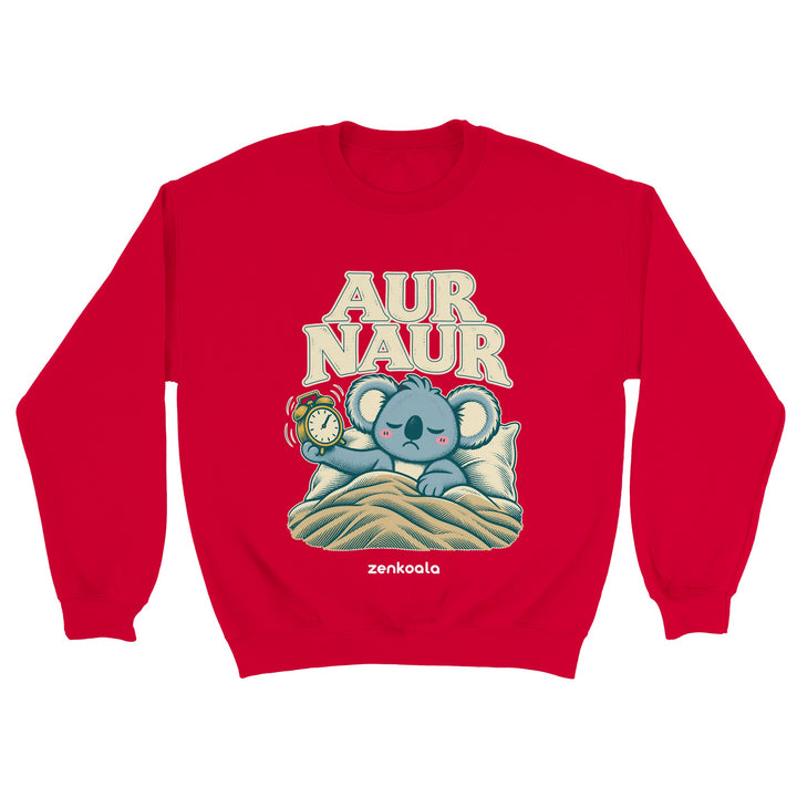 Aur Naur feel-good sweatshirt in red, Zen Koala Australia