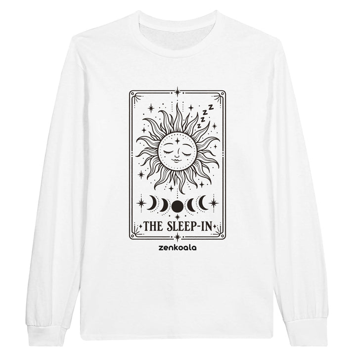 The Sleep-In feel-good long sleeve tee in white, Zen Koala Australia