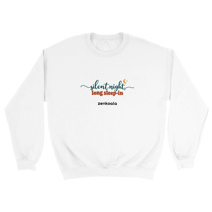 Silent Night Long Sleep-In feel-good sweatshirt in white, Zen Koala Australia