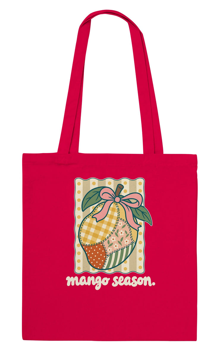 Mango Season feel-good tote bag in red, Zen Koala Australia