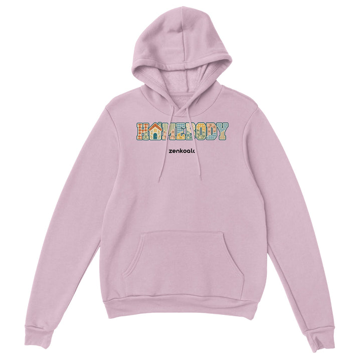 Homebody Faux Patchwork feel-good hoodie in light pink, Zen Koala Australia